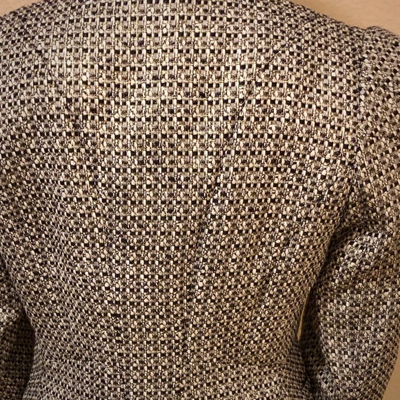 Ellie Tahari Metalic Gold & Black Jacket Blazer - Picture 4 of 8